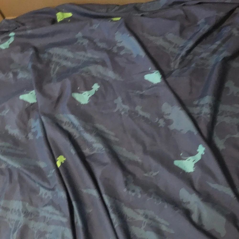 Safari Print Queen Silhouette Bedding - Dark Gray with Mint & Yellow Accents